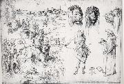 Albrecht Durer Sketch Sheet with the Rape of Europa china oil painting artist